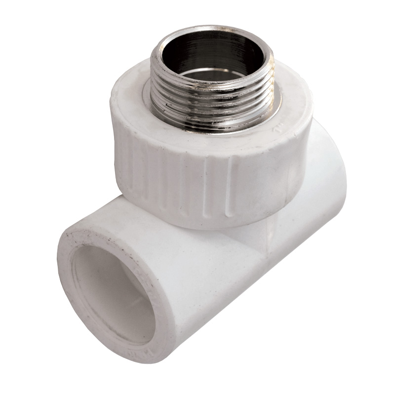 Тройник PP-R комбинированный белый Дн20х1/2