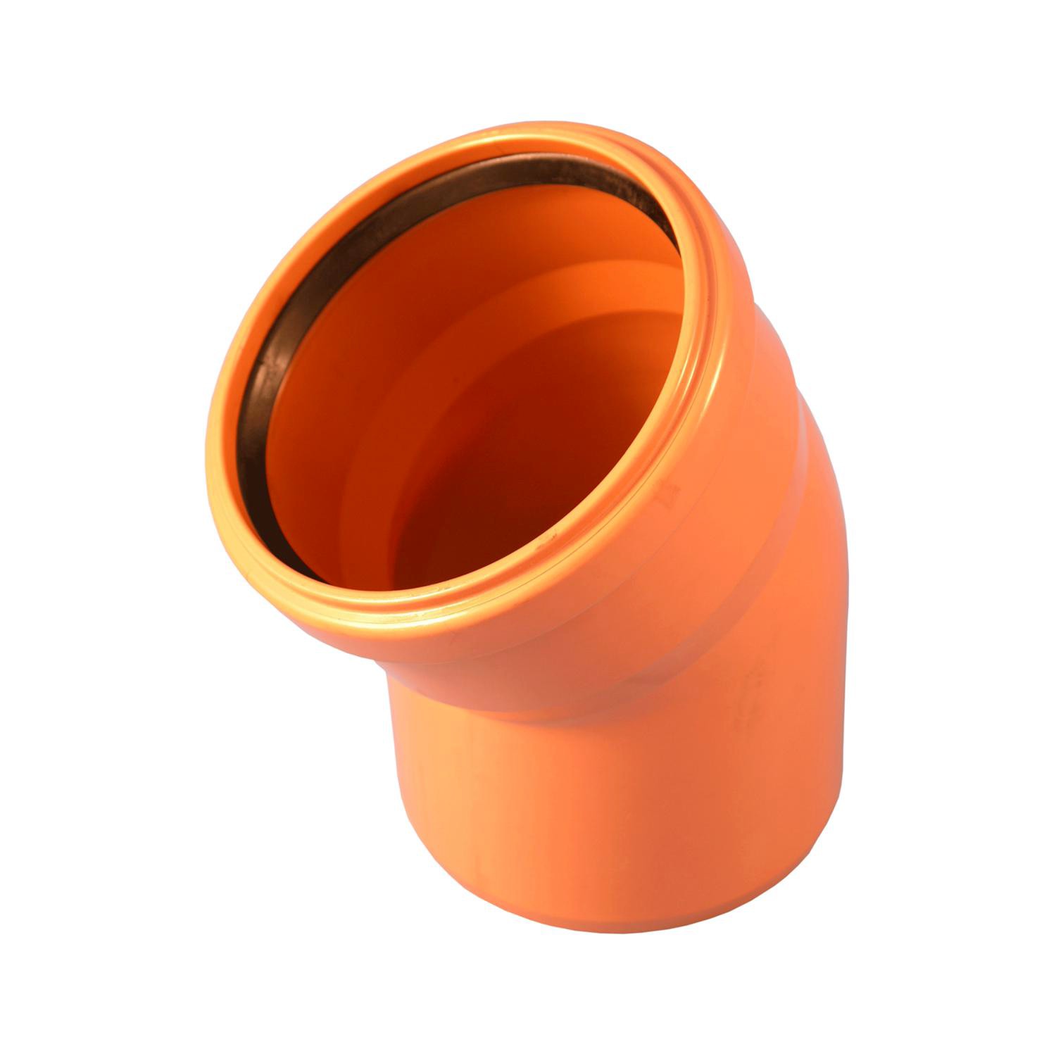 Отвод НПВХ кор б/н Дн110х30гр в/к Агригазполимер