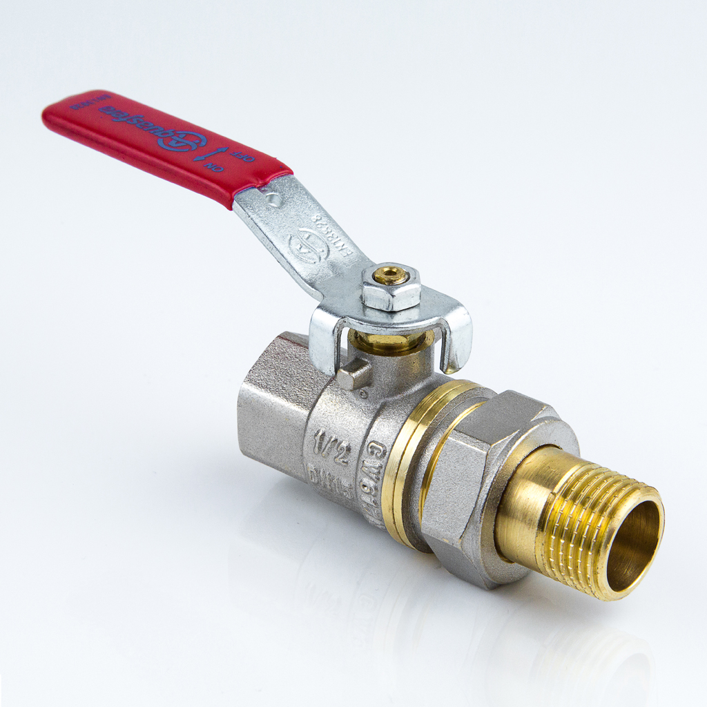 Кран шаровой латунь никель Ду 32 Ру20 ВР/