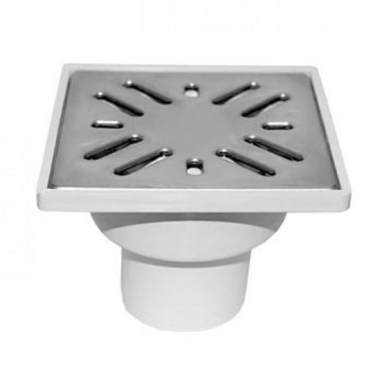 Трап нерег. вертик.  реш. нерж сталь 100х100 Ду50 ТП-102,50-150 VSHs Татполимер