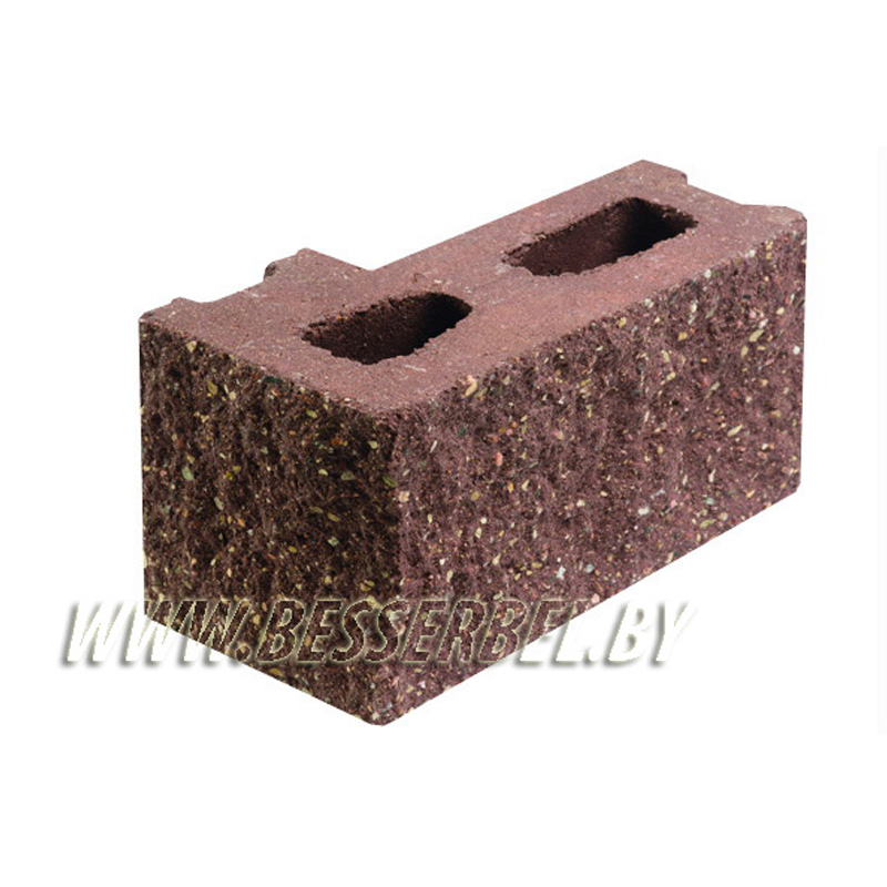 1КБУЛ -ЦП-9-2К Красн 2% Камень бетонный угловой лицевой