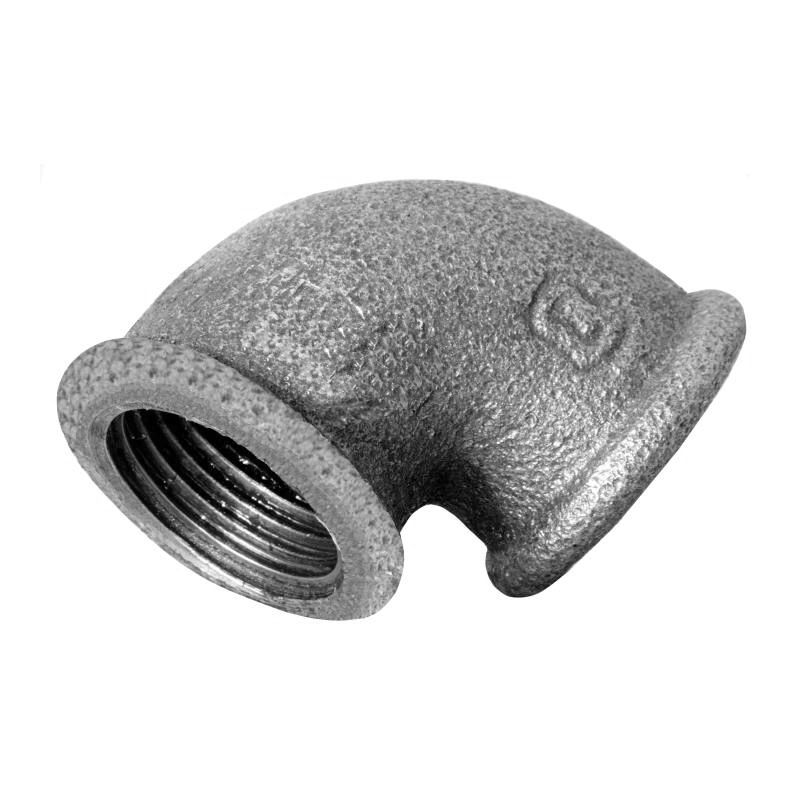 Угольник чугунный проходной оцинкованный Ду40 Fittex plus, Китай